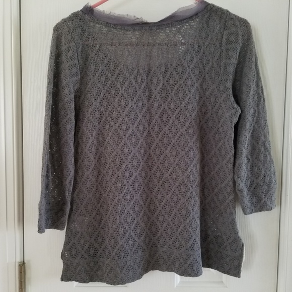 Meadow Rue Lace Front Knit Shirt - Picture 4 of 4